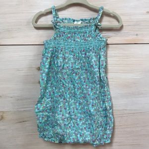 H&M floral romper with gold stripe